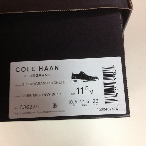 Cole Haan Men's 2.Zerogrand Gray Stitchlite Oxford Shoes - 11.5M - New in Box - Picture 9 of 10